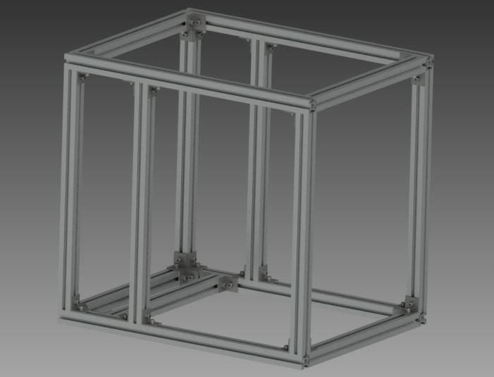 Z tohoto systému byly použity pouze Kombi stojky. Spojení stojek je realizováno pomocí nerezových L profilů obr. 18a o rozměrech 30x30x3 mm. Rám obr. 18b byl zkonstruován do tvaru kvádru.