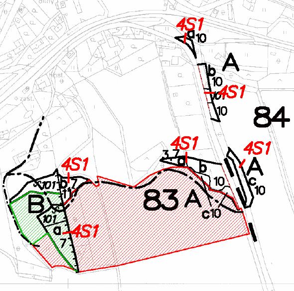 Tabulka. 11: posuzované pozemky s lesními porosty Katastrální území íslo parcely Výmra parcely (ha) LHO ODD DIL POR Skup. Plocha Skup.