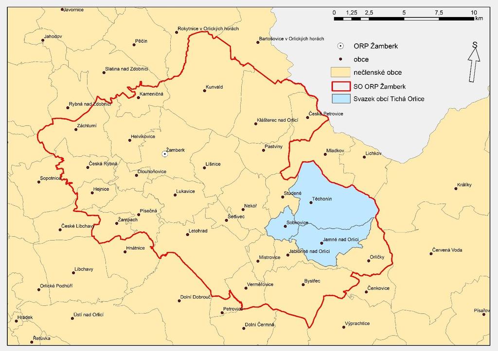 3.4 Dobrovolný svazek obcí Tichá Orlice Název DSO Adresa IČ Svazek obcí Tichá Orlice Jamné nad Orlicí 280, 561 65 Jamné nad Orlicí 70938253 Web - Počet členů DSO 3 Název Jamné nad Orlicí Sobkovice