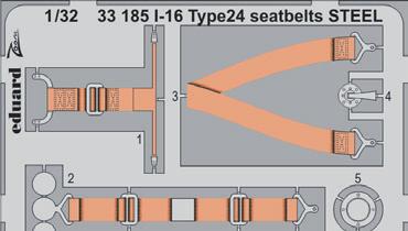 IX seatbelts STEEL 1/32 HKM 33184 I-16 Type 24 1/32 ICM 33185 I-16 Type 24
