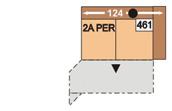2-sedák s područkou vlevo nebo vpravo, trapézové příčné lůžko, možné pouze s trapézovým rohem Plocha lůžka: