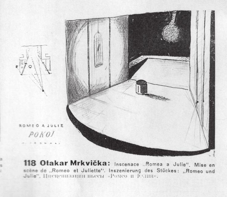 Návrh scény Otakara Mrkvičky.