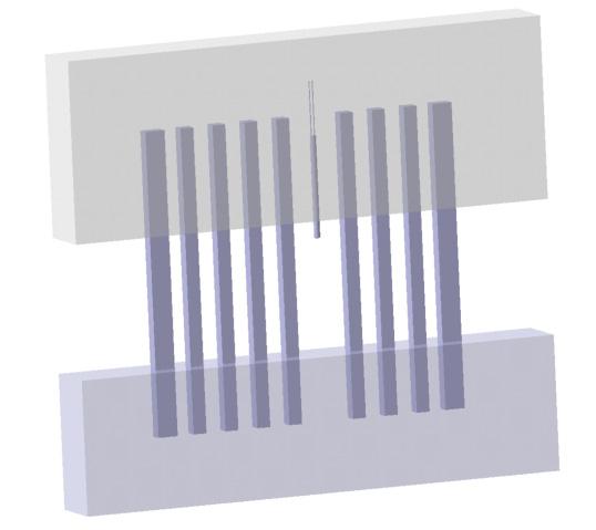 Obr. 5.5: 3D a fyzický model pokusné elektrody s nespojitým systémem rovnoběžných žeber. 5.6 Výpočet tepelné kapacity měřící nádoby, 3D model Nádoba na Obr. 5.6, poskytuje možnost měření pokusných elektrod v zaplaveném i hermetizovaném stavu.
