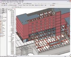 Revit Structure podporuje tradiční pracovní postup, kde konstrukční modelování začíná od souborů 2D DWG vytvořených architektem v aplikaci AutoCAD.