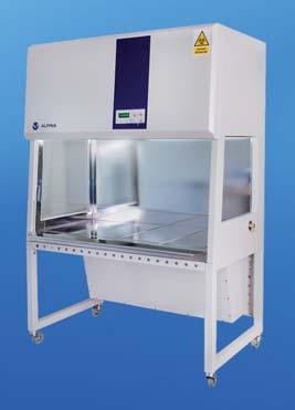 (ochrana produktu), včetně UV-lampy Laminární boxy ALPINA řady K jsou určeny pro aplikace vyžadující laminární vertikální proudění vzduchu pro ochranu produktu před částicovou a bakteriální