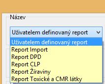 3. V oblasti Název zvolte typ reportu, který chcete použít Pokud si nadefinujete report, který budete používat častěji, můžete si ho uložit a dále používat jako Přednastavený report. 4.