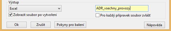 1.4.1 - Pokynů pro balení, kde vyberete vhodné parametry balení vašeho výrobku. 4.