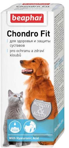 Beaphar hondro Fit Beaphar hondro Fit ve formě roztoku je doplňkové krmivo pro rostoucí i stárnoucí psy a kočky, které udržuje klouby vašeho mazlíčka zdravé v každém věku.