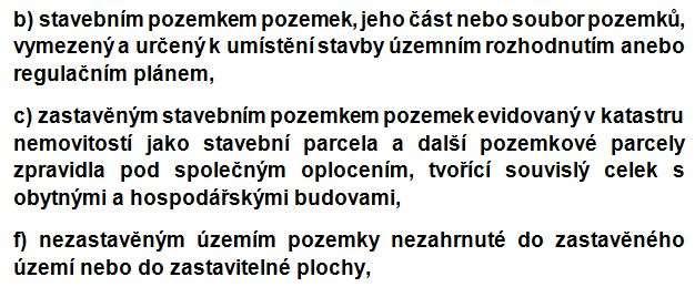 Základní pojmy dle stavebního zákona zákon č. 183/2006 Sb.