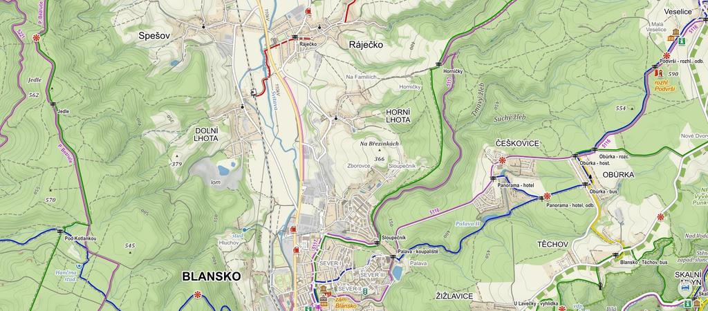 14 2.3 Detailní výsledky v lokalitě JMK00002 Blansko Popis lokality Sčítač JMK00002 byl ve sledovaném období umístěn na cyklostezce mezi Blanskem a Ráječkem.