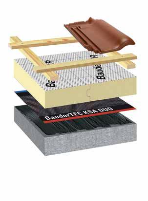 parobrzdná / vzduchotěsná vrstva BauderTOP TS 0 NSK bednění krokve inteiérový podhled Střešní konstrukce z betonu Provedení s BauderPIR PLUS, extrémně robustní