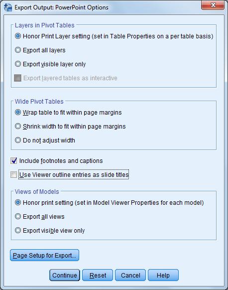 Možnosti nastavení Exportu pro formát PowerPoint 6) Možnosti nastavení pro formát Text (Text-Plain (*.txt), Text-UTF8 (*.txt), Text-UTF16 (*.