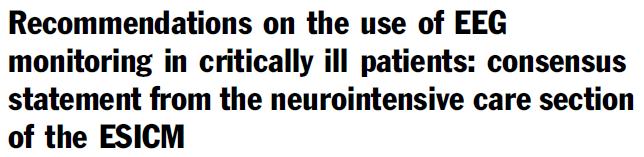 doporučuje upřednostnit kontinuální EEG před intermitentním monitorovaním u refrakterního SE, u pacientů se suspektním pokračujícím NCSE, a u