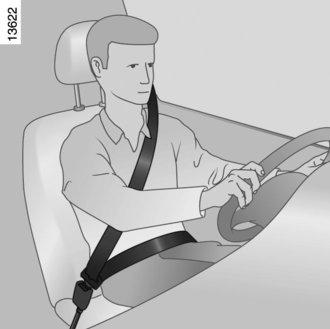 BEZPEČNOSTNÍ PÁSY (1/3) Bezpečnostní pás mějte nasazený po celou dobu jízdy. Dodržujte legislativu země, kde se nacházíte.
