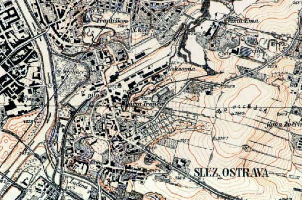 Ukázka topografické mapy v měřítku 1 : 10 000 nového