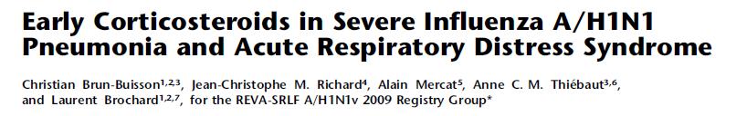 H1N1 CAP a steroidy H1N1 chřipka pandemie 2009