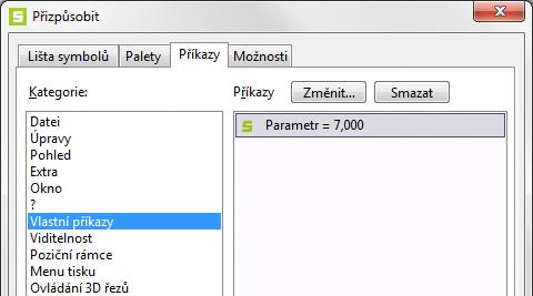 jej následně umístnit do programu a požadované lišty ikon.