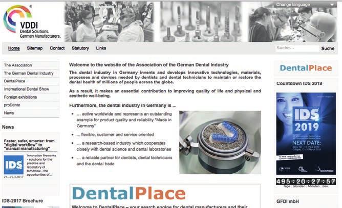 Verband der Deutschen Dental- Industrie e. V. váš kompetentní a výkonný partner Quality made in Germany seznamte se podrobněji s globálním hráčem, který stojí za 38.