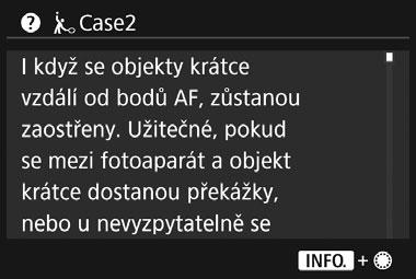 Obrazovka nápovědy se zobrazí, když stisknete a podržíte