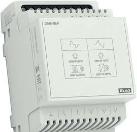 DIM6 Řízený smívač DIM6MP Rozšiřující výkonový modul EA kód DIM6 /0 V: 898869 Technické paramery DIM6 určen pro smívání žárovek, halogenových svíidel s vinuým nebo elekronickým ransformáorem a