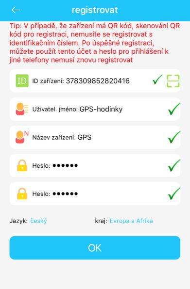 Registrační ID/QR kód naleznete na spodní straně zařízení, c) Nyní