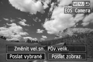 Odesílání snímk Odesílání vybraných snímk Je možné vybrat a odeslat více snímk. Stiskn te tla ítko <0>.