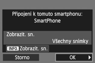 Vytvo ení p ipojení pomocí režimu p ístupového bodu fotoaparátu 9 P ipojte se k fotoaparátu.