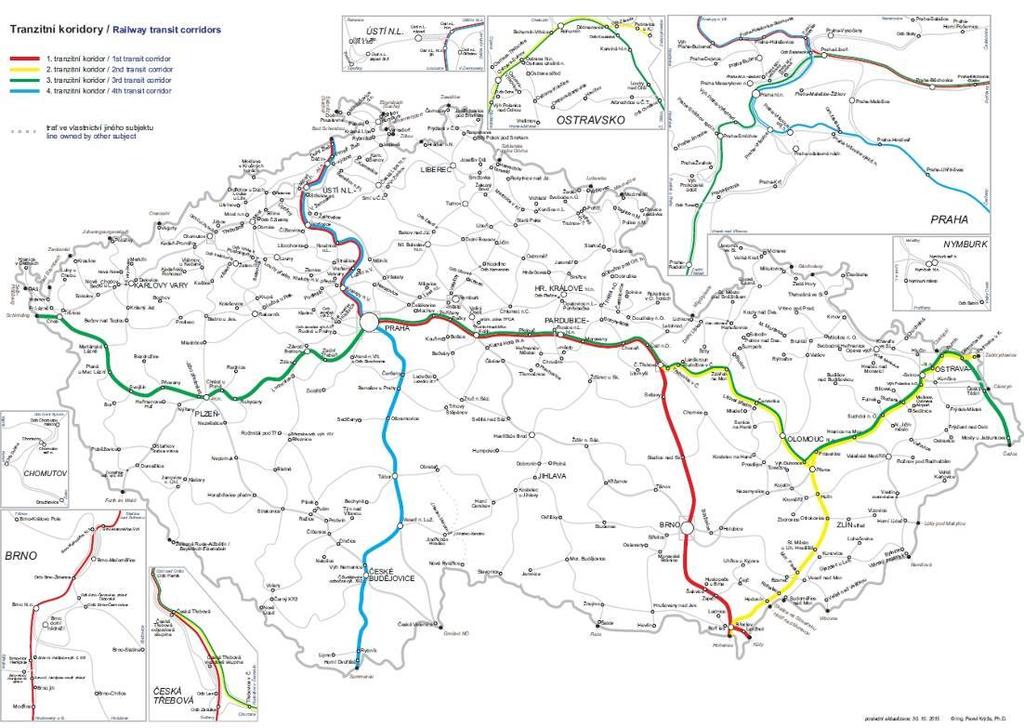 4. POPIS ŽELEZNIČNÍ DOPRAVY NA HLAVNÍCH TRATÍCH ČR Jedná se o území, na které se (kromě vybraných aglomerací definovaných vyhláškou č. 561/2006 Sb.