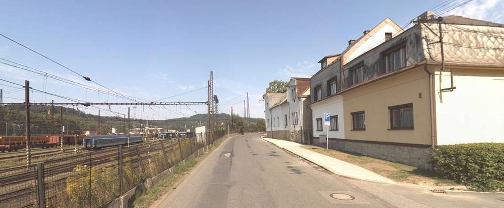 Obrázek 11 Typické příklady bezprostřední expozice hlukem v ohnisku Česká Třebová v ulicích Slovanská a Tykačova V roce 2015 došlo na lince R19 Praha Česká Třebová Brno postupně k úplnému nahrazení