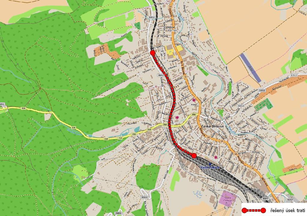 8.4.1 Česká Třebová Trávníky, Javorka Na Trubech Parník Jelenice Železniční trať: KJŘ č. 010 (TÚ č.