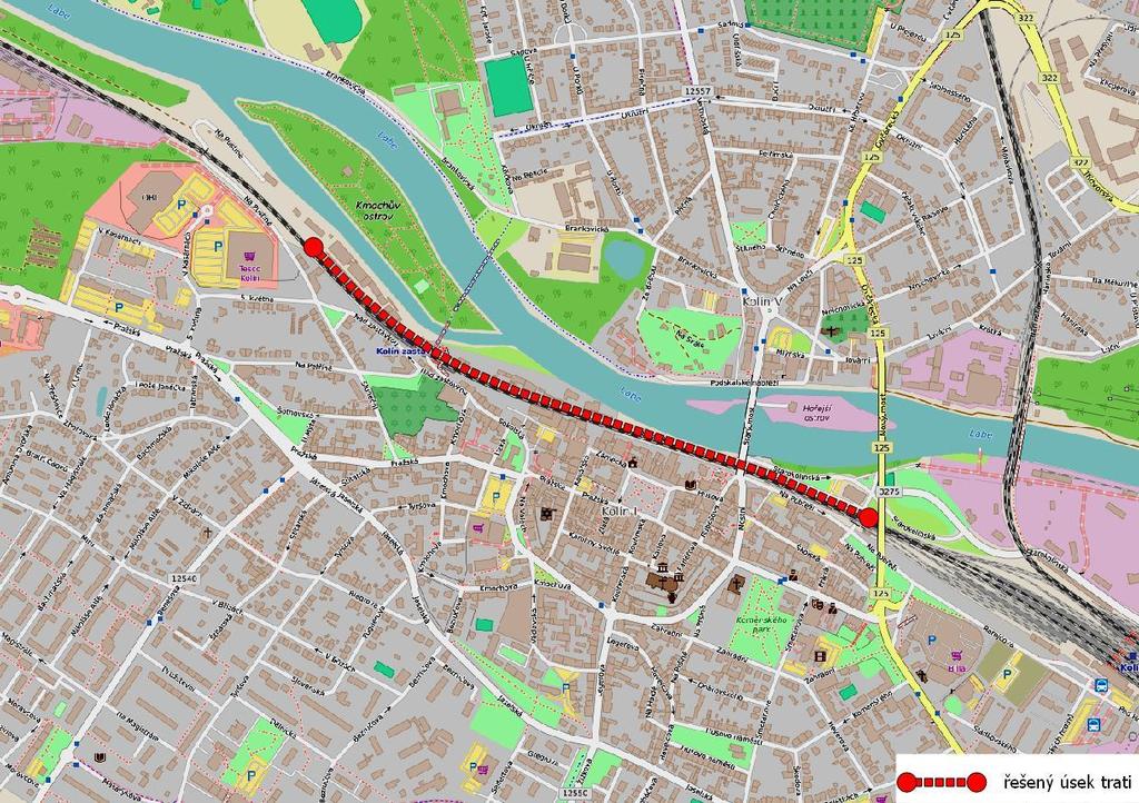 8.4.3 Kolín historické jádro I a II Železniční trať: KJŘ č. 011 (TÚ č.