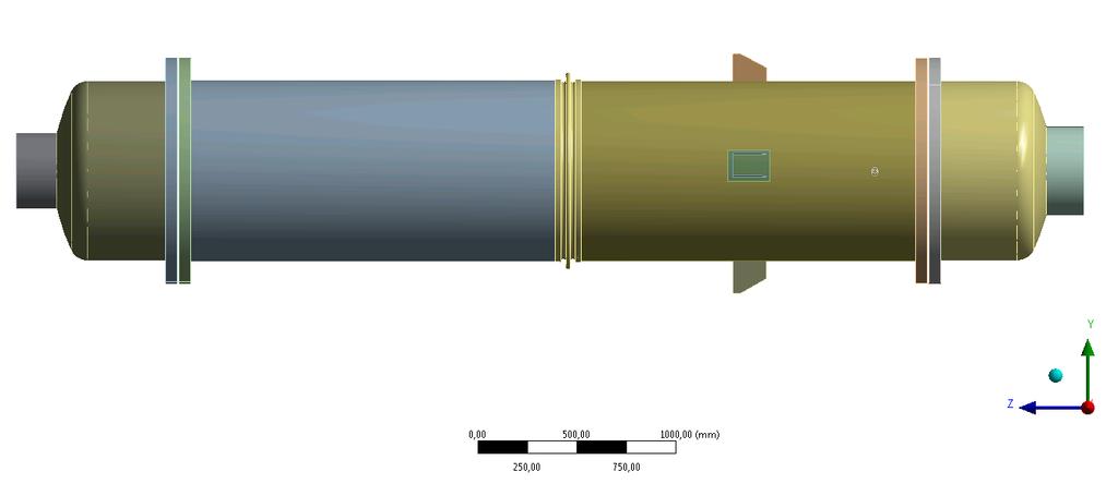 4. Kontrolní výpočet pomocí MKP Kontrola navrženého výměníku byla provedena v programu Ansys Workbench 15.