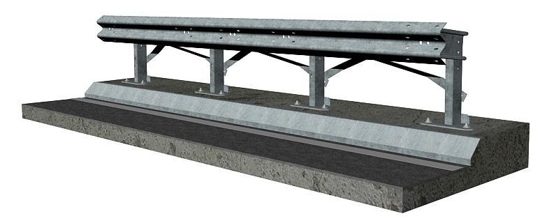 SVODIDLA Kusovník KREMSBARRIER 2 RH2C Zádržný systém pro okraj silnice s ochranou proti podjetí svodidla na mostních konstrukcích Požadavky na pole s 3,80 m délky Počet kusů Název dílu Hmotnost [kg]
