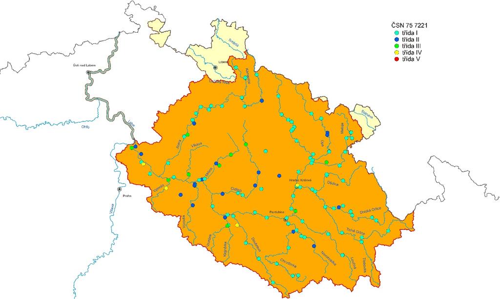 Zpráva o jakosti povrchových vod dílčí povodí Horního a středního Labe Obr.