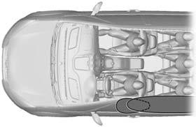 Ochrana cestujících Boční airbagy E72658 Boční airbagy jsou vestavěny do opěradel předních sedadel. Přítomnost bočních airbagů je označena štítkem.