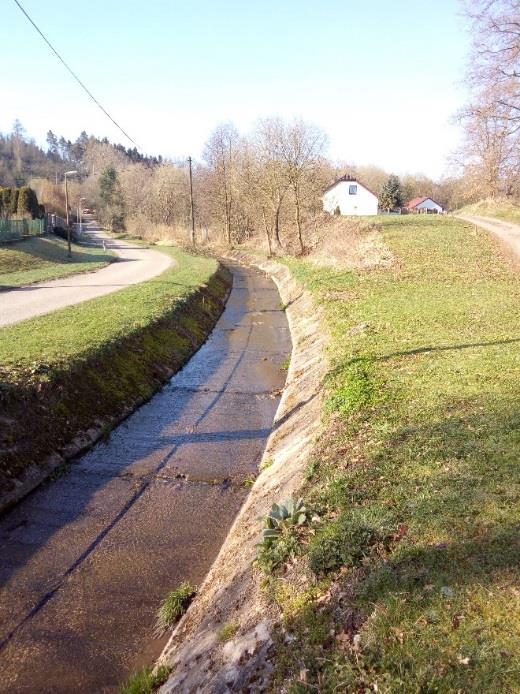 JANOVICKÝ POTOK Tisem: Horní část toku v obci