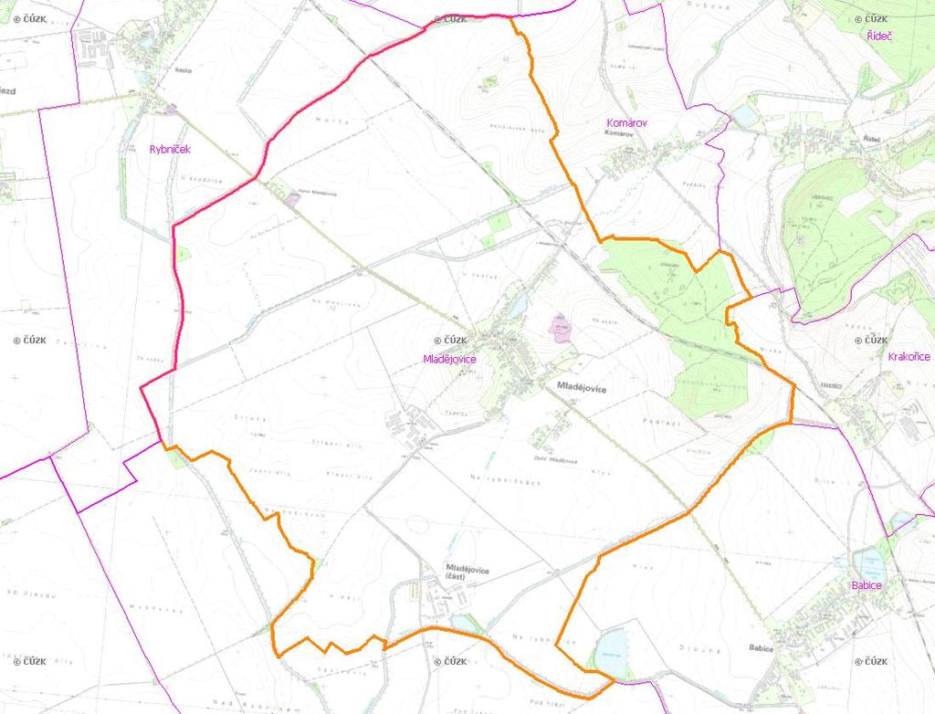 A. NÁZEV OBCE Název části obce (ZSJ): Mladějovice Mapa A: Území obce Přehledová mapka