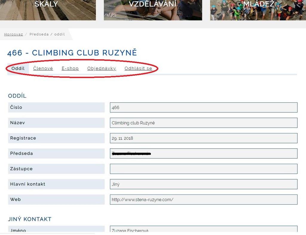 2. 466 - CLIMBING CLUB RUZYNĚ - základní nabídka (Obr.