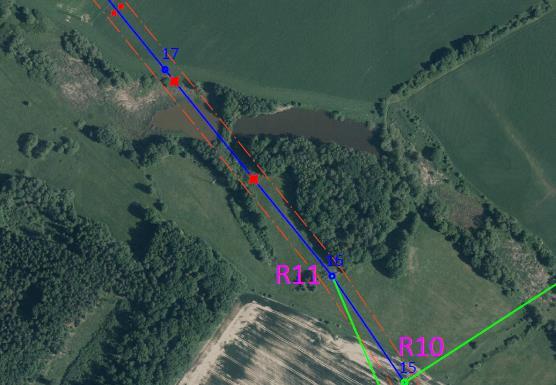 Stávající stožáry stojí mimo vymezené území EVL, jeden při severním břehu rybníka Souška na okraji rákosiny (podrobněji rozbor v naturovém hodnocení, příloha č. 3).