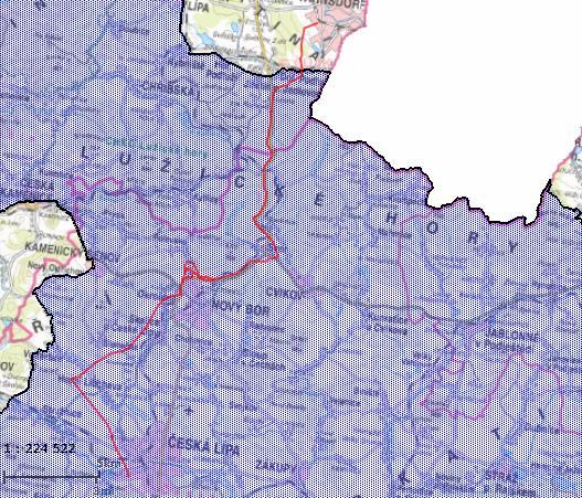 Obrázek č. 233: CHOPAV v zájmové lokalitě. [47] Ochranná pásma vodních zdrojů: Část trasy v délce přibližně 3,7 km prochází v II. stupni ochranného pásma vodního zdroje VLHZ 94/84-232 Nový Bor.