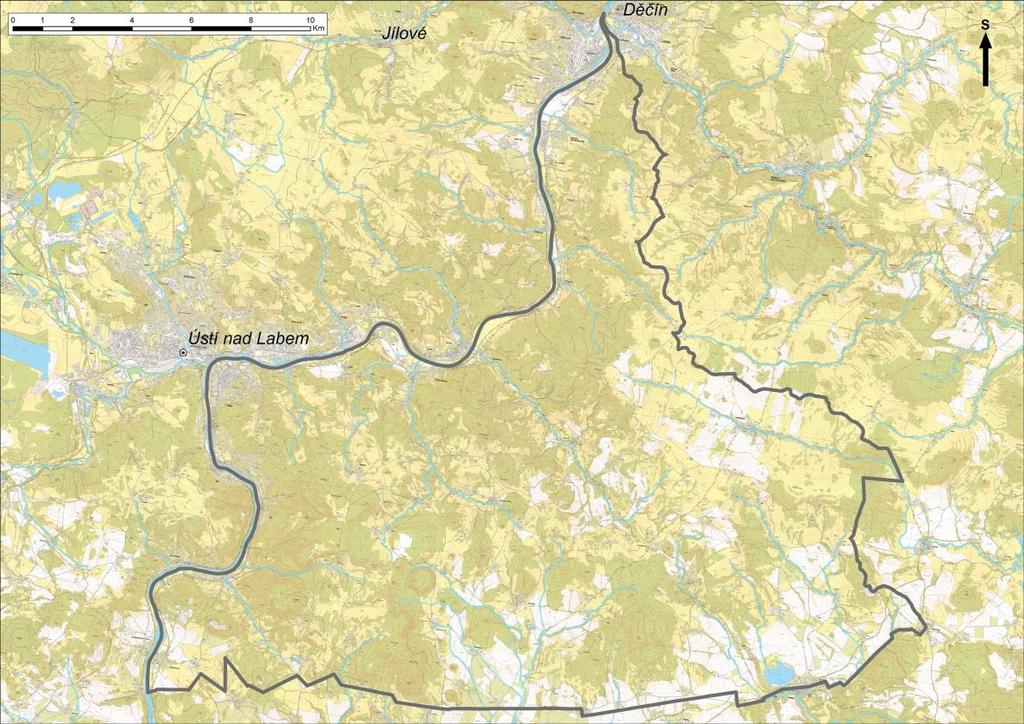 2. VYMEZENÍ RAJONU Hydrogeologický rajon 4620 zahrnuje území pravostranných přítoků Labe v oblasti výskytu křídových sedimentů v Českém středohoří mezi Děčínem, Úštěkem, Libochovany a Ústím nad Labem.