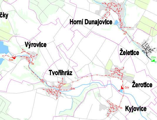 Územní plán Kyjovice - odůvodnění II.H 5.3.2 Odkanalizování Obec je odkanalizována oddílnou splaškovou kanalizací s likvidací odpadních vod na čistírně odpadních vod v obci Žerotice.