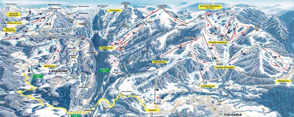 Skirama Dolomiti 1 Skirama Dolomiti str. 123 12 41 52 182 36 129 352 km 7 12 6 5 10 73 km 100 % 1.850 m 700 m 1.150 m 5,4 29 38,6 km km km % % % 7 40 53 komplexně 0 23 9 32 os./ hod. 48.