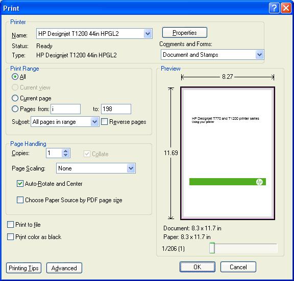 Použití nástroje Autodesk Design Review Nástroj Autodesk Design Review nabízí možnost Use HP Instant Printing (Použít funkci HP Instant Printing). Tuto možnost je nejprve třeba povolit.