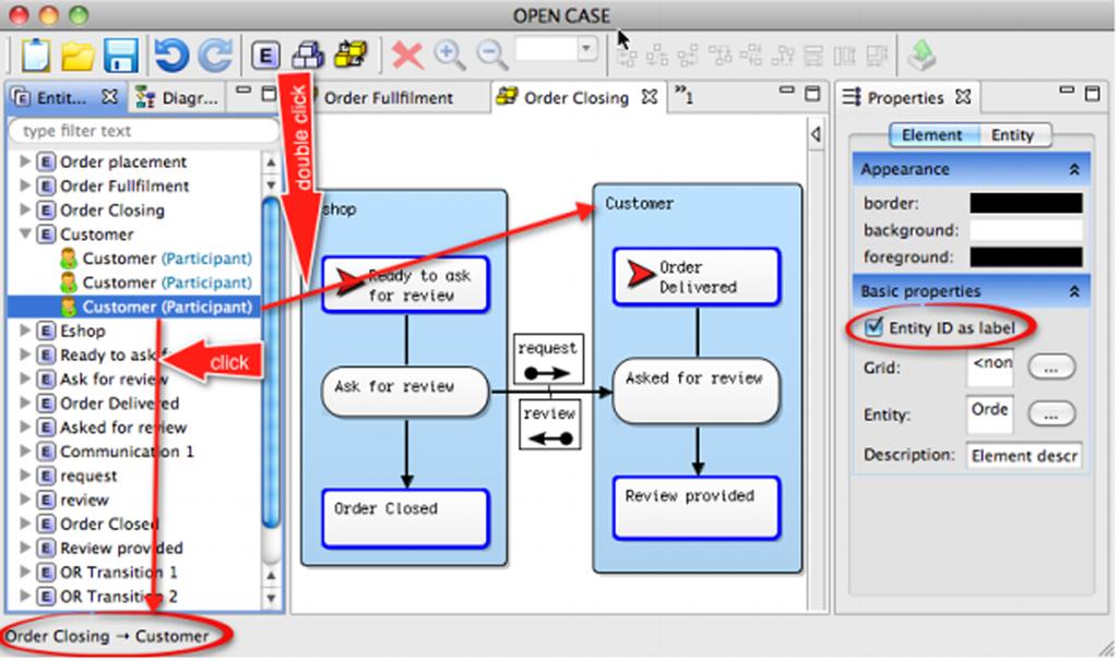 5.1.1 OpenCASE OpenCASE je CASE nástroj navržený na podporu výzkumu v oblasti konceptuálního modelování a ontologií (opencase.net, 2011).