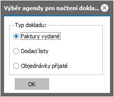 z agendy Faktury vydané, agendy Dodací listy nebo agendy Objednávky přijaté použitím tlačítka Balíky.