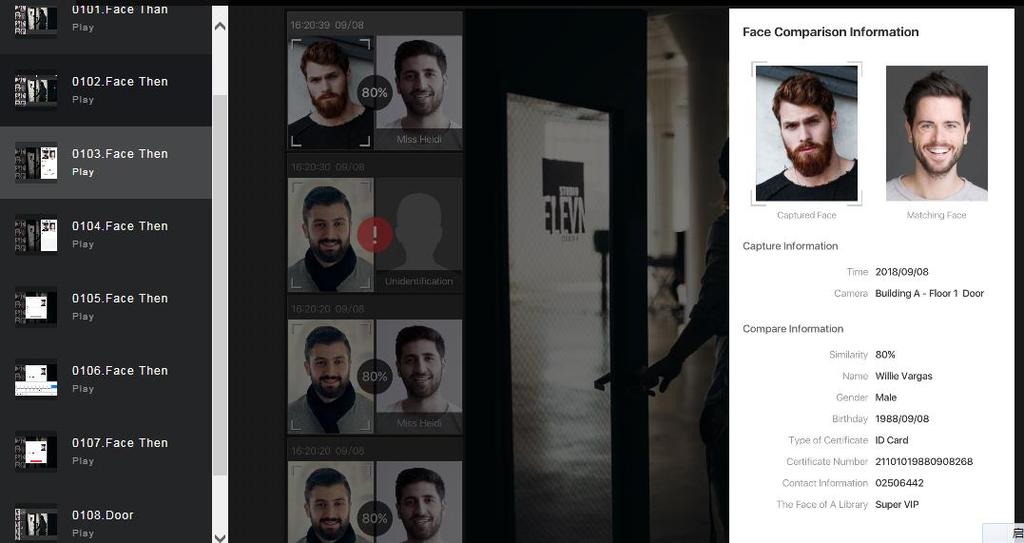 GUI - Rozpoznávání obličeje Modul pro správu face recognition kamer/