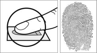 Výběr otisk prstu pro načtení Až dva otisky prstu mohou být načteny (registrovány) za každého uživatele, a to pro případ zvláštní situace, jako je např.