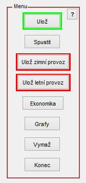 5 Simulační model kogenerační jednotky 67 6) Po uložení zimního provozu se v nastavení časových