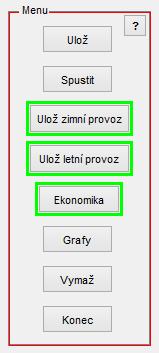 9) Nyní jsou všechny potřebné hodnoty uloženy ve workspace a stisknutím tlačítka Ekonomika jsou